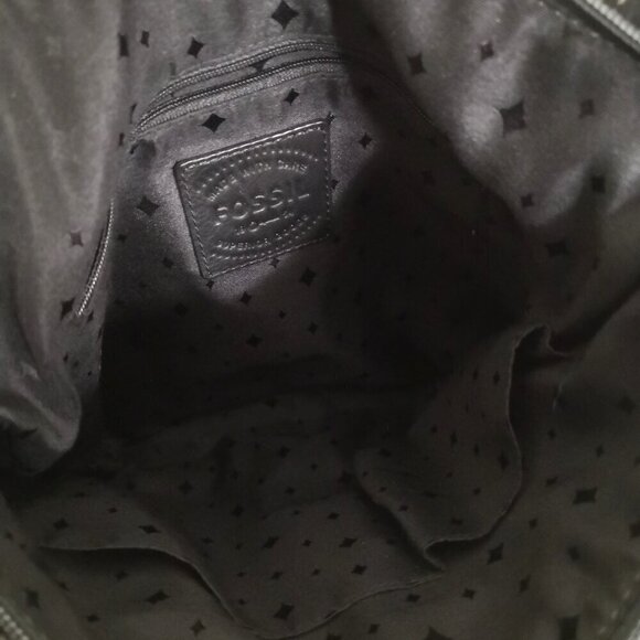 Like New Fossil Morgan Traveler Pebble Leather Black Crossbody Bag - Picture 8 of 12